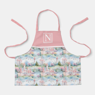 Pink Enchanting Castle Landscape - Customized Apron