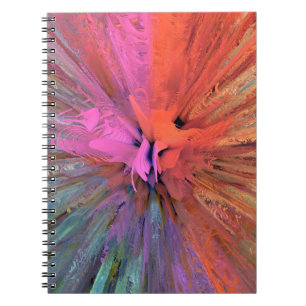 Pink Energy Butterfly Fractal Art Notebook