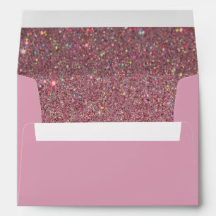 Pink Envelope, Pink Glitter Lined Envelope