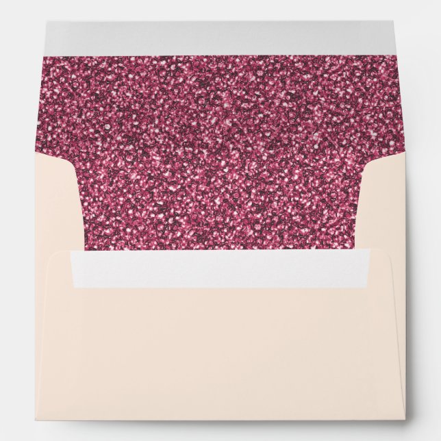 Pink Envelope with Glitter-Look Lining (Back (Bottom))