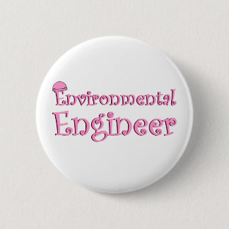 Pink Environmental Engineer 2 Inch Round Button