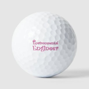 Pink Environmental Engineer Golf Balls