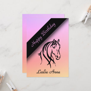 Pink Equine Anniversaire Fête Invitation