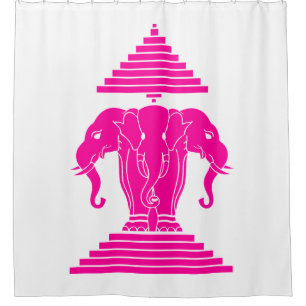 Pink Erawan Three Headed Elephant Lao / Laos Flag