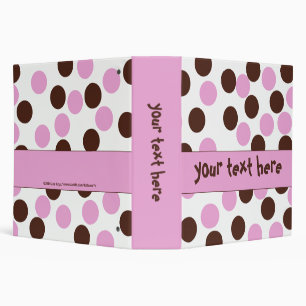 Pink et Brown Polka Dot Classeur de 2 pouces