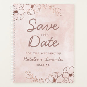 Pink et or Rose Sauvez la date Mariage