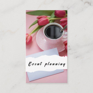 Pink Event Planning Carte de visite moderne