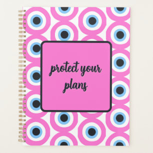 pink evil eye customizable planner 🧿