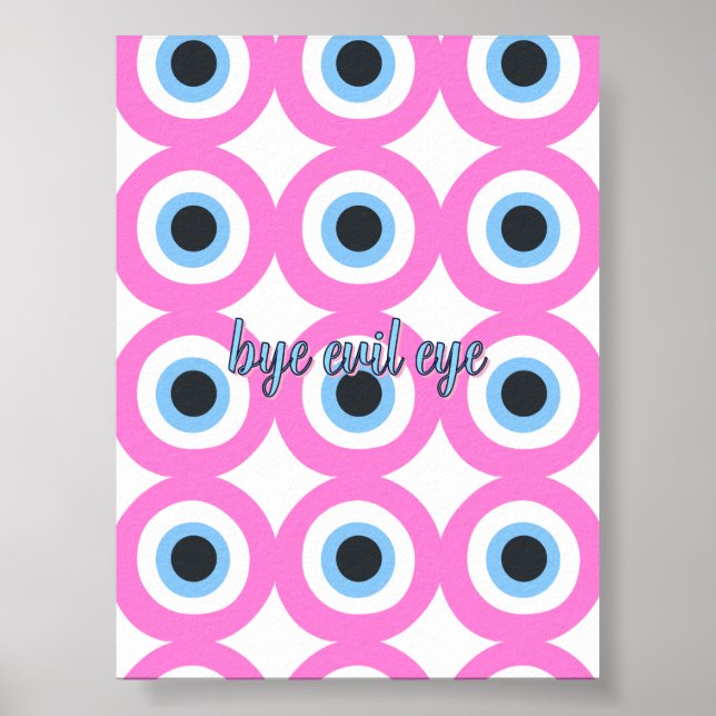 pink evil eye customizable Poster 🧿  (Front)