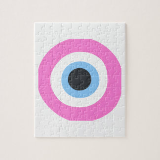 pink evil eye jigsaw puzzle