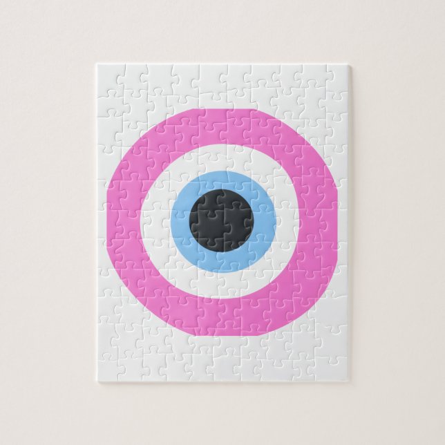 pink evil eye  jigsaw puzzle (Vertical)