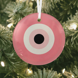 Pink Evil Eye - Love and Friendship Protection Glass Ornament