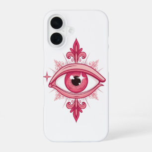 Pink Evil Eye Tattoo Design Sketch iPhone 16 Case