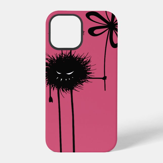 Pink Evil Flower Bug Protective iPhone Case (Back)