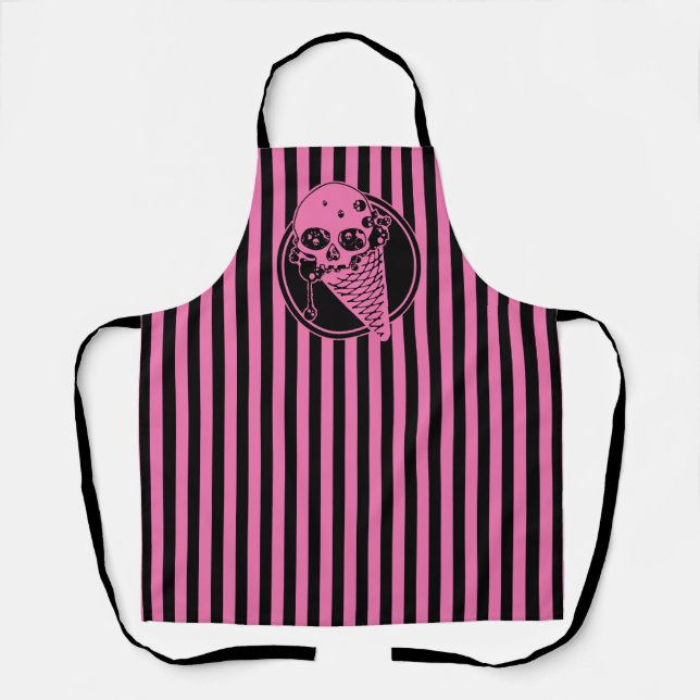 Pink Evil Ice Cream Cone Apron (Front)