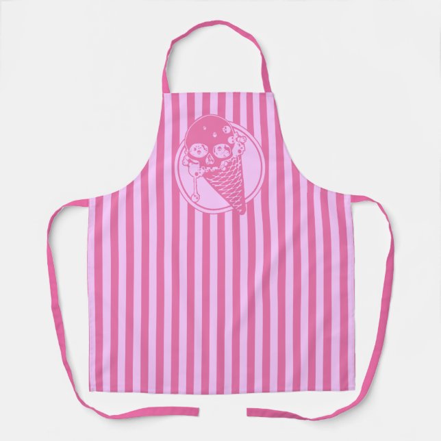 Pink Evil Ice Cream Cone Apron (Front)