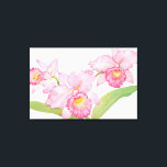 Pink Exotic Watercolor Flowers Canvas Print<br><div class="desc">Pink Exotic Watercolor flowers Artist: Tim OToole</div>