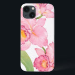 Pink Exotic Watercolor Flowers iPhone 13 Case<br><div class="desc">Pink Exotic Watercolor flowers Artist: Tim OToole</div>