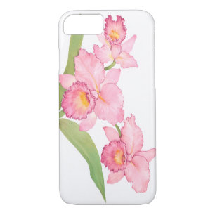 Pink Exotic Watercolor Flowers Case-Mate iPhone Case