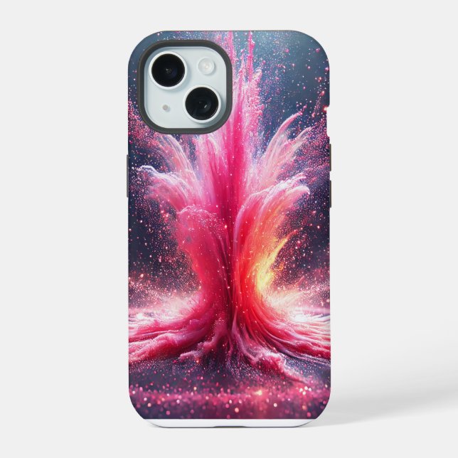 Pink explosion iPhone 15 case (Back)