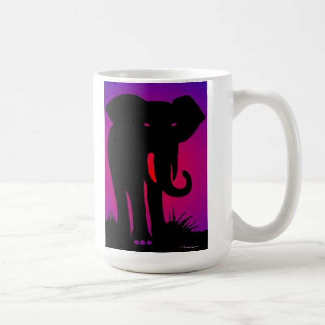 Pink Eyed Elephant Mug (Right)