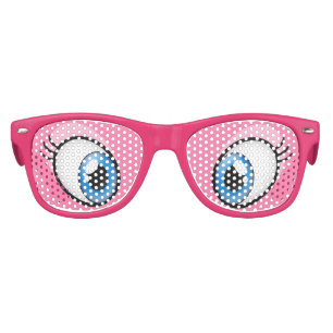 Pink Eyes Cartoon Girl's Party Costume Glasses