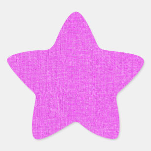 Pink fabric textured pattern on star sticker