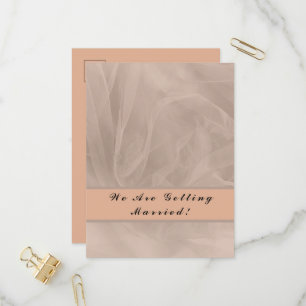 Pink fabric textured print invitation postcard