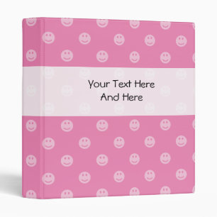 Pink face binder for teen school girls