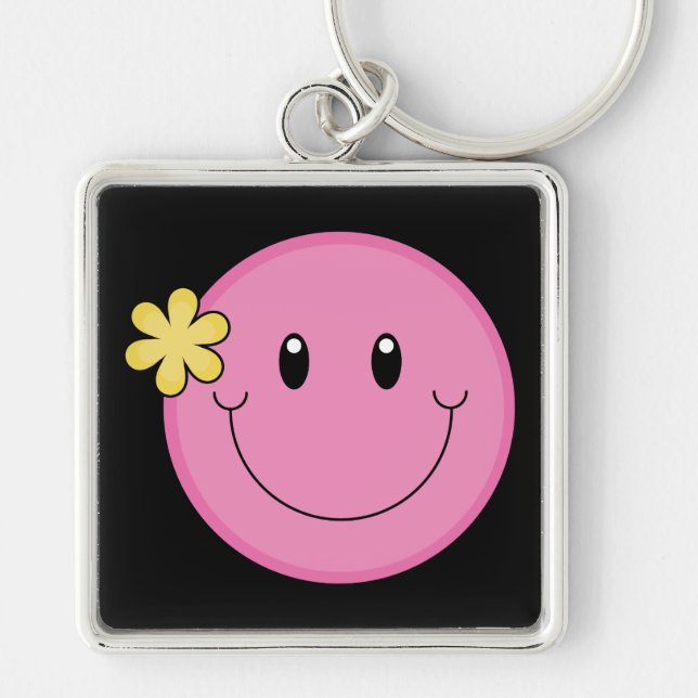 Pink Face Keychain (Front)