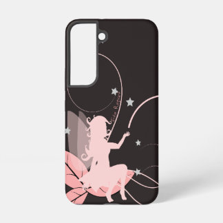 Pink fairy and stars samsung galaxy case