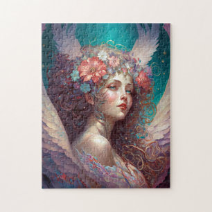 Pink Fairy Angel Fantasy Art Jigsaw Puzzle