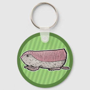 Pink Fairy Armadillo Keychain