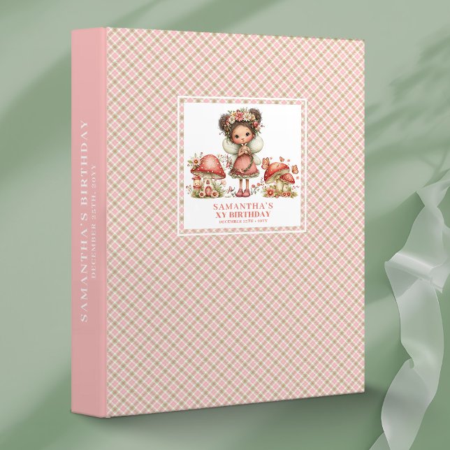 Pink Fairy Birthday Ring Binder Floral Keepsake  (Pink Fairy Birthday Ring Binder Floral Keepsake Book)