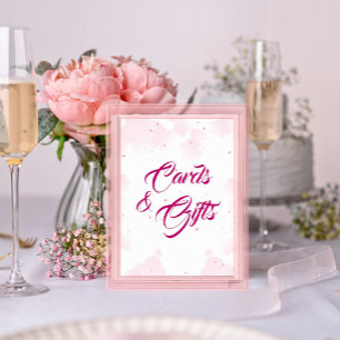 Pink Fairy Clouds & Stars Cards & Gifts Poster