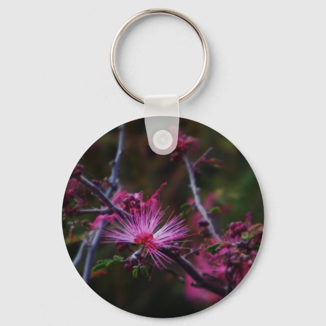 pink fairy duster keychain (Front)