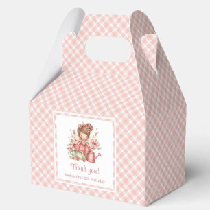Pink Fairy Girl Whimsical Floral Birthday Favour Favor Box