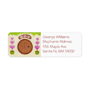 Pink Fairy House address label
