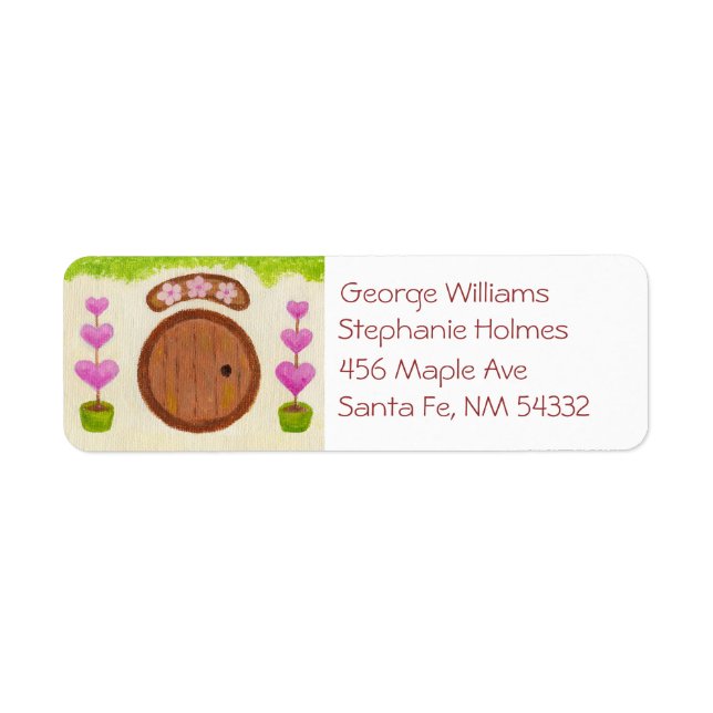 Pink Fairy House address label (Front)