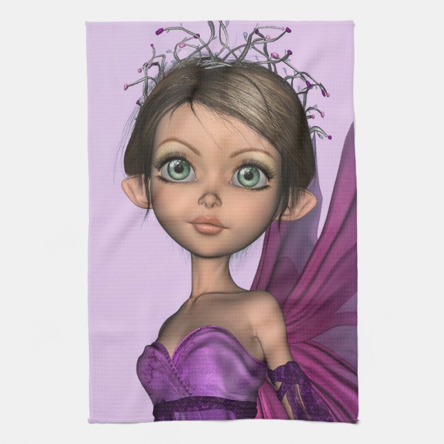 Pink Fairy Kitchen Towel (Vertical)