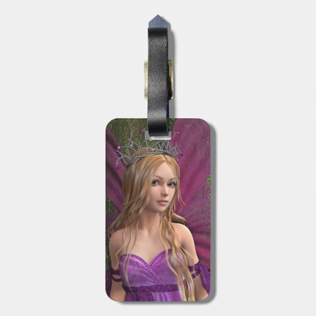 Pink Fairy Luggage Tag (Back Vertical)