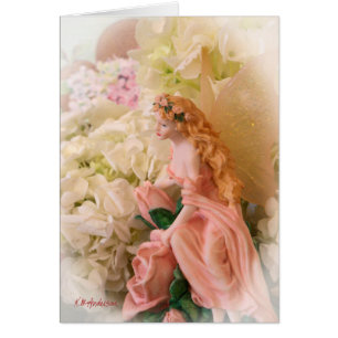 Pink fairy portrait vignette