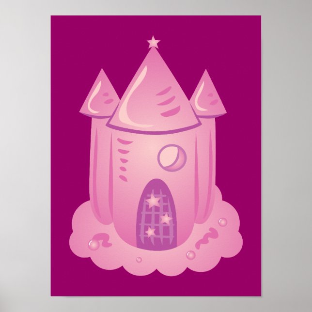 Pink Fairytale Castle Poster (Front)