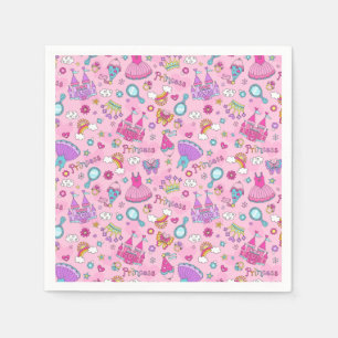 Pink Fairytale Princess Party Napkin