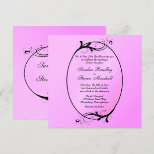 Pink Fairytale Wedding Invitation