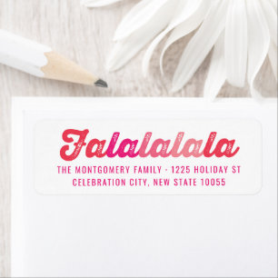 Pink Falalalala Bold Script Modern Holiday Adresse