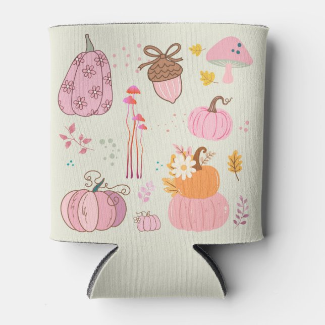 Pink Fall Can Cooler (Front)