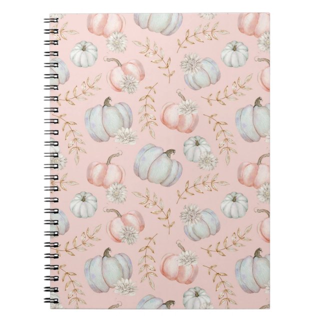 Pink Fall Coquette Styled Notebook (Front)