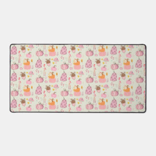 Pink Fall Desk Mat