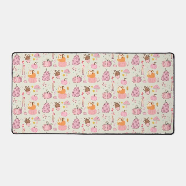 Pink Fall Desk Mat (Front)